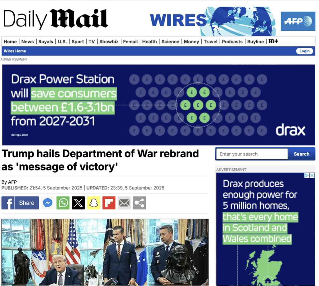 Drax — campaign imagery for MessageSpace case study