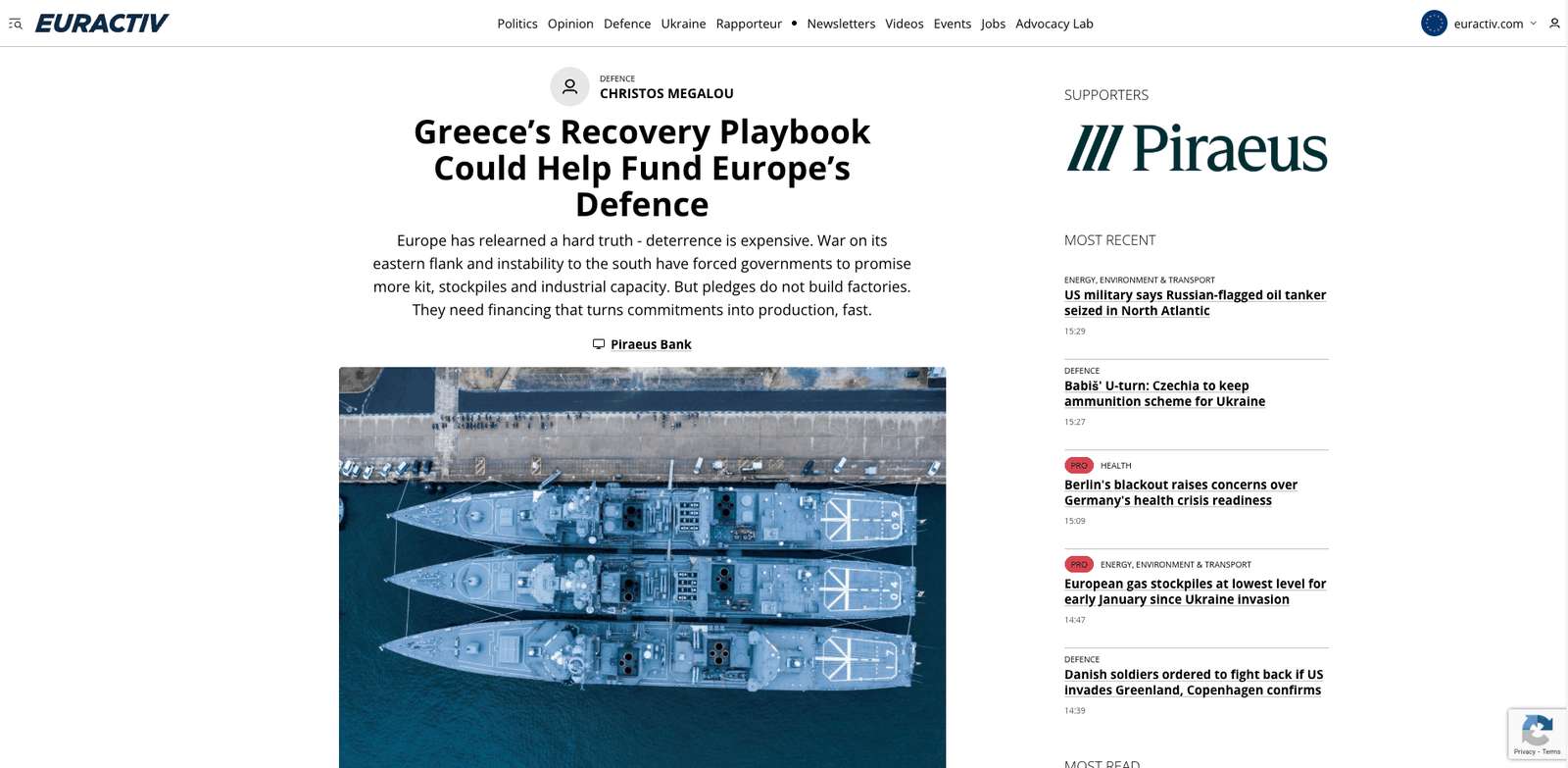 Piraeus Bank — campaign imagery for MessageSpace case study